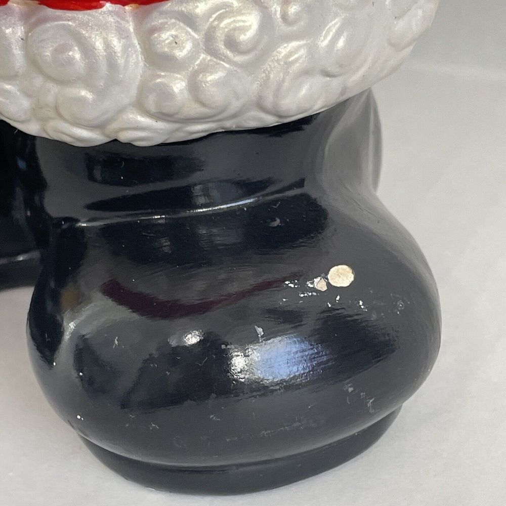 Vintage 13” Santa Claus Saint Nick Ceramic Mold Santa Winking Holding A Lantern - Picture 8 of 14
